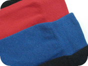 black red blue navy brown baseball socks top view